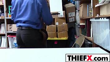 Foxy black cutie gets banged hard