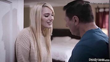 Uncle convinces stepteen to deepthroat cock