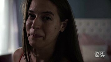 Abbie Maley rides in POV with dirty talk.