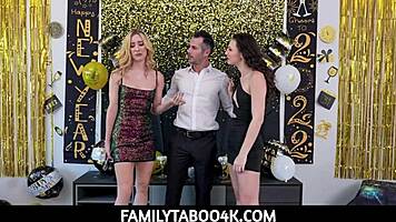 Familytaboo4k Stepdad Brock Cooper Fucks Liz Jordan And Jazmin Luv On New Years Eve With Blowjob Handjob Pov Sex