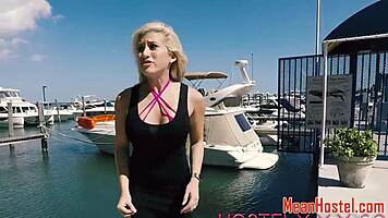 Busty Teen Punished Roughly In Garage With Ballgag And Blowjob Domination.