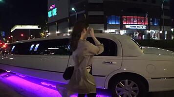 No Bra Busty Babe Sucks and Cums!