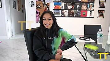 Tight pussy petite 18+ asian slut loses street race and receives a fat cock in outdoor blowjob.