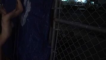 i fucked this blonde teen outdoors in a rough public bang-out, she's bound and everything