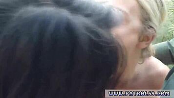 BDSM Gangbang DP Police Threesome For Border Slut