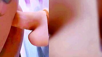 Brazilian fitness babe trains with big cock at gym.