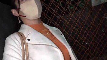 An extramarital affair of a young Japanese girl