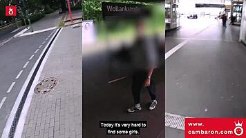 Watch these three goth chicks get their mouths filled with cum in public?