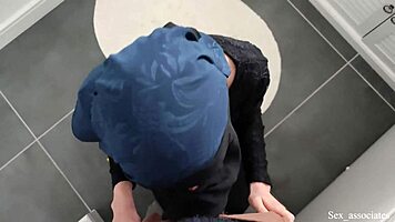 Sexy Maid in Hijab Takes First Time Anal from Big White Dick