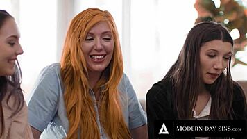modern-day sins - lauren phillips helps virgin lesbians lily larimar n maya woulfe in 3-way
