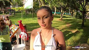 Colombiana Caught Watching Match