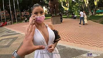 Colombiana Caught Watching Match