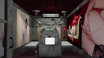 Teen brunette masturbates in fallout 4 room