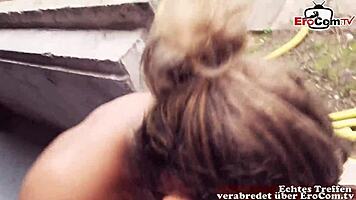 German Turkish Teen 18+ Picked Up for Public Street Sex Meeting!