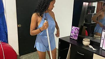 My Stepfather Abuses Me While Cleaning My Mother's Room!