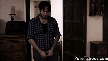 Intense Petite Babe Spitroasted in Taboo Threesome Fantasy with Glamour and Spitting