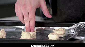 Stepmom Penny Barber Catches Stepson Tyler Cruise Fucking Dough, Helps Him Out