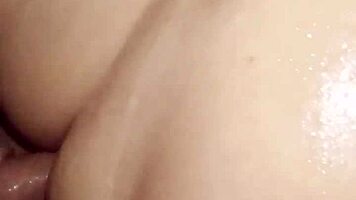 Swallowing cousin's cock while shaving my pussy for him.