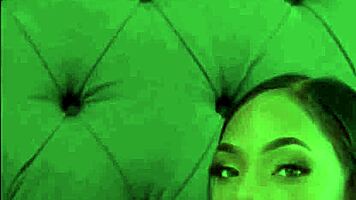 Petite Ebony Stepsister Blows Big White Cock