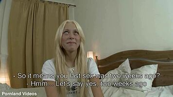 Blonde teen fucked in ass with deepthroat blowjob, anal creampie, and farting bent over.