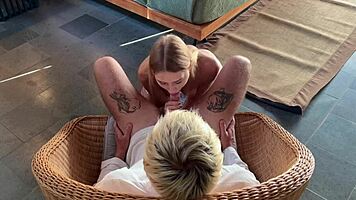 First anal with stepbrother: petite teen with braces takes monster cock doggystyle, bent over in homemade video.