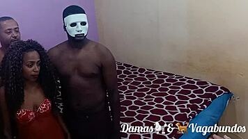 Horny step sister rides and gets facial in bedroom