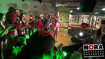 Nora Barcelona shines at Alicante erotic festival FEDA 2014 with hot anal