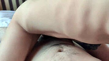 Hot teen awakens guy with oral and activity on bed