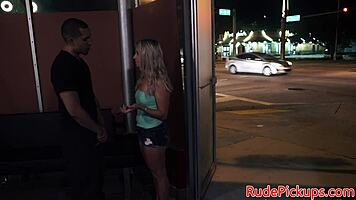 Roughfucked Babe Sprayed in Public