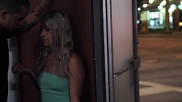 Roughfucked Babe Sprayed in Public