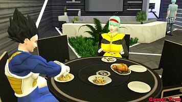 Bulma teaches stepson sex and takes his virginity