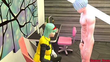 Bulma teaches stepson sex and takes his virginity