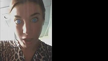 Felicity Feline's behind-the-scenes compilation on set with tattoos and blue eyes