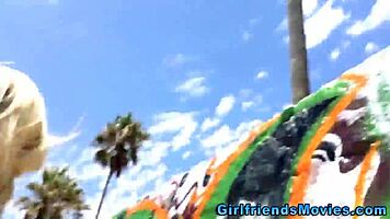 Watch these teen lesbians eat pussy so adorably?