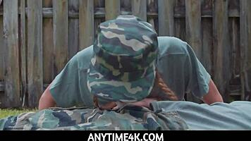 Hot teens fucked anytime by drill instructor!