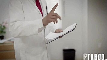 Kira Noir says, I'm in this clinical trial getting my big tits examined and cumshot on ass.