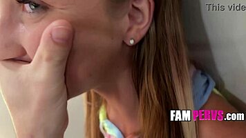 teen stepsister says, 'help me get off in the nature with fingering'