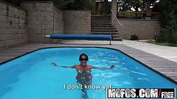 mischel lee busty slut tries anal for first time in pov