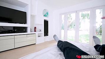 Stepsis nadya strips and shows stepbro her big tits talent 😏