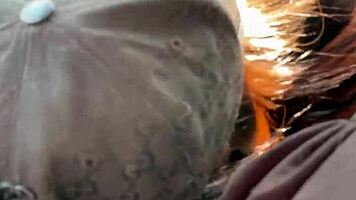 quick public fuck after meeting leads to cum facial