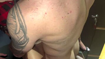 Teen in mini skirt no panties worships old guy's huge cock with deepthroat