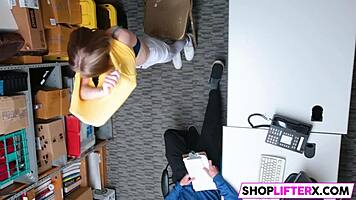 Shoplifting Catarina Gets Slammed Hard With Monster Cock!