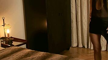 Gorgeous Brunette Babe Banged On Double Bed