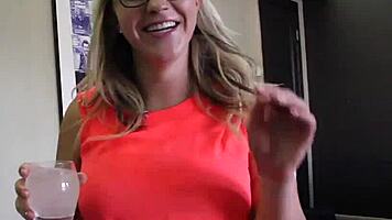 Busty Nerd Sunny Hart Rides Monster Cock Hardcore