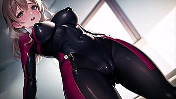 horny mecha pilots masturbate shaved pussies in uncensored hentai