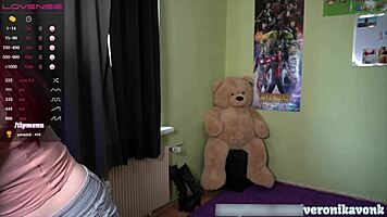 Sexy Teen YouTuber Streamer Dances in Glasses, Showing Big Natural Tits and Ass on Cam