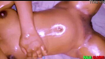 i oiled up my horny teen body for a passionate homemade massage and hot sex session