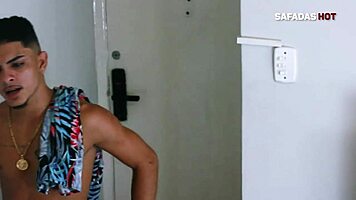 hot milf with natural tits sucks young guy's monster cock in doggystyle and gets creampie