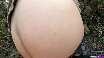 i sucked my best friend's huge cock outdoors, we got so horny and fucked hard