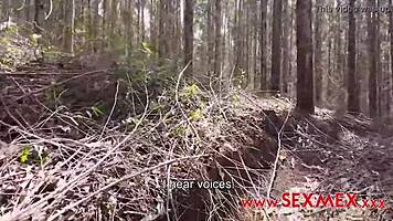 Horny Petite 18+ Nymph Receives Cum In Mouth In Forest POV
